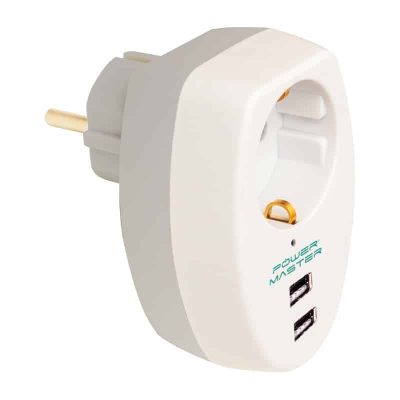 POWERMASTER - PM-4911 2 USBLİ KORUMALI PRİZ