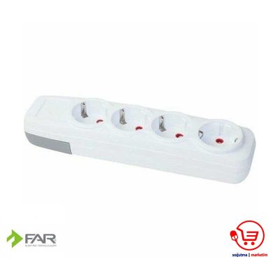 4'LÜ-(dortlu)-KLEMENSLİ-TOPRAKLI-GRUP-PRİZ,