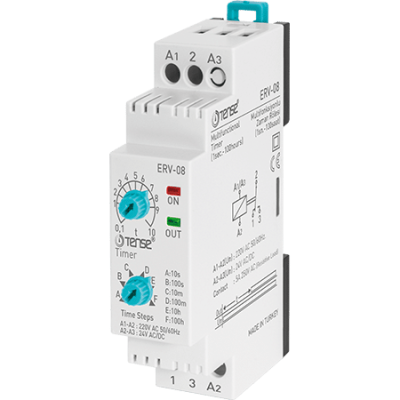 TENSE - Multifonksiyonlu Zaman Rölesi 1sn-100saat ERV-08