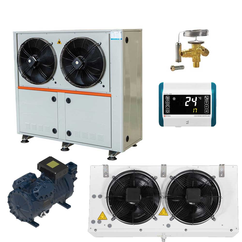 Yarı-hermetik kompresörlü buzhane split soğutma grubu Yarı-hermetik kompresörlü buzhane split soğutma grubu